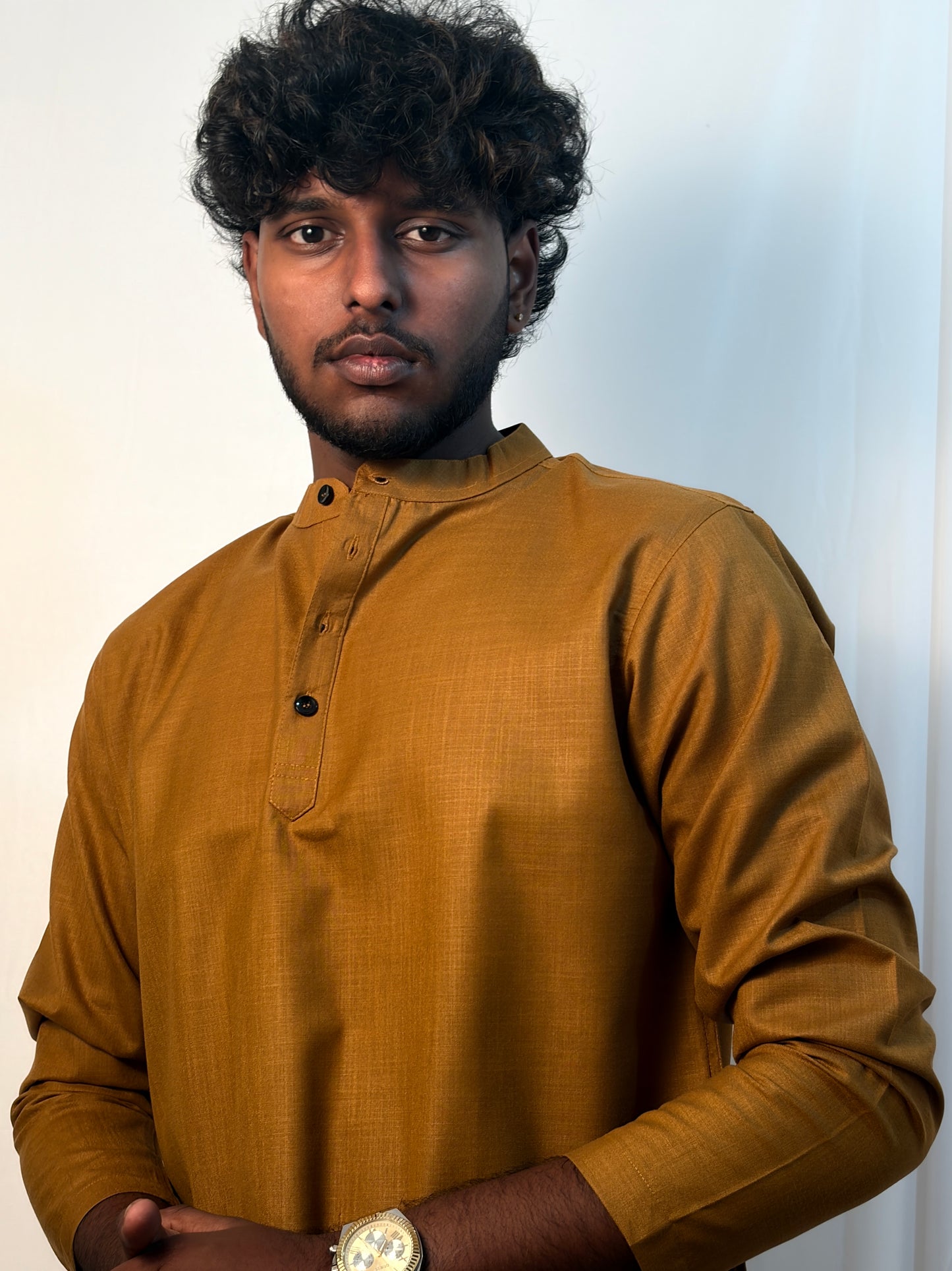 Zafran | Golden Yellow Grey Men’s Kurta