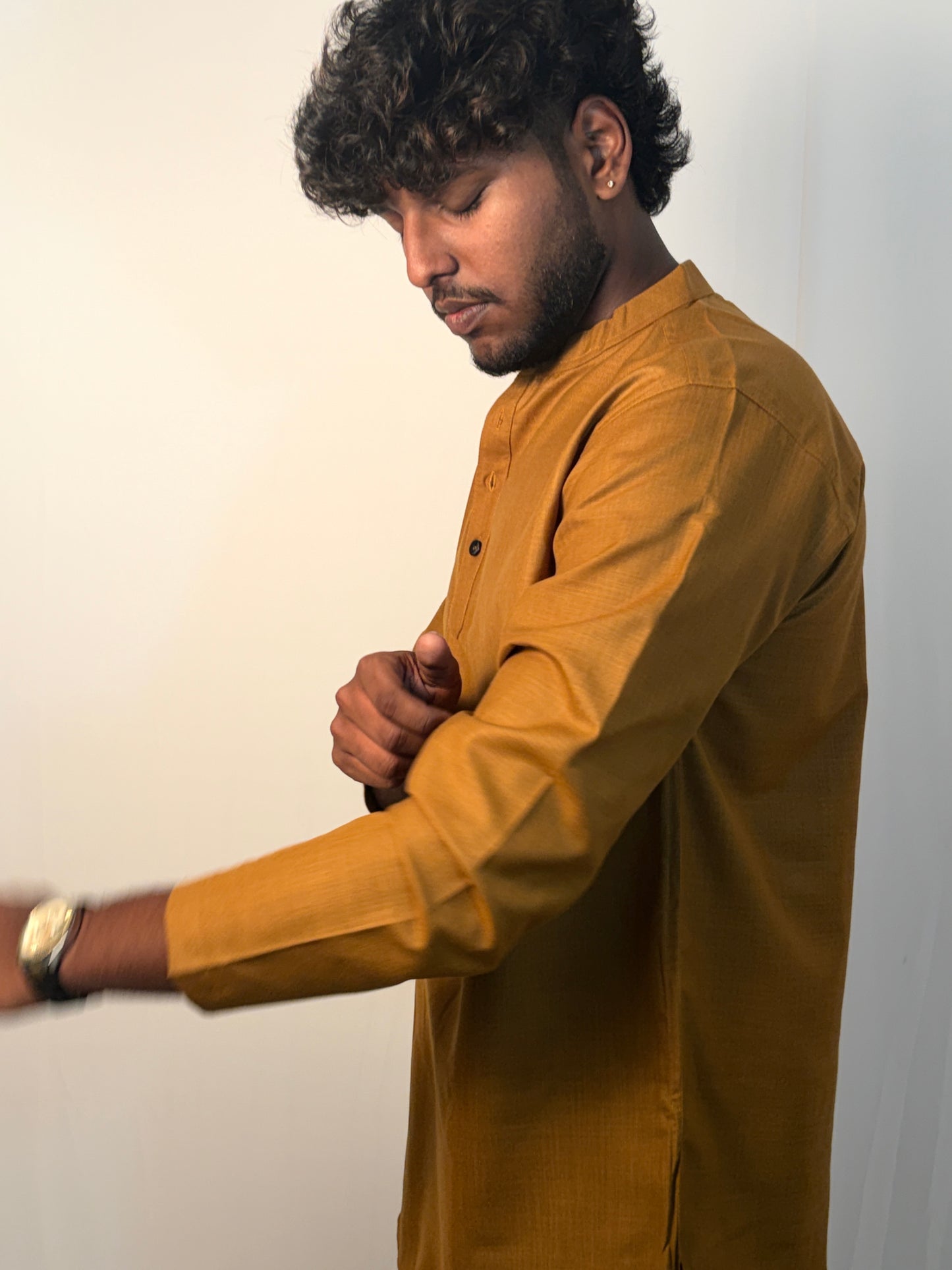Zafran | Golden Yellow Grey Men’s Kurta