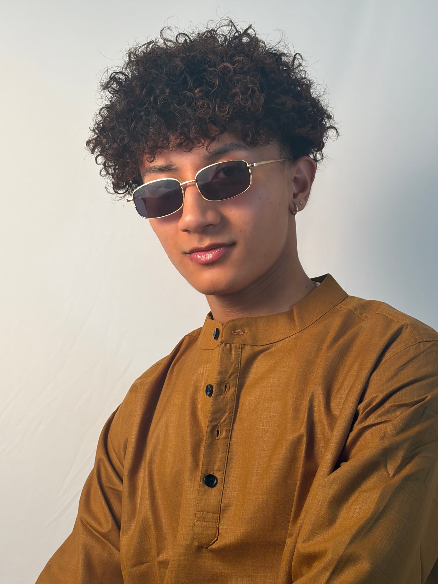 Zafran | Golden Yellow Grey Men’s Kurta