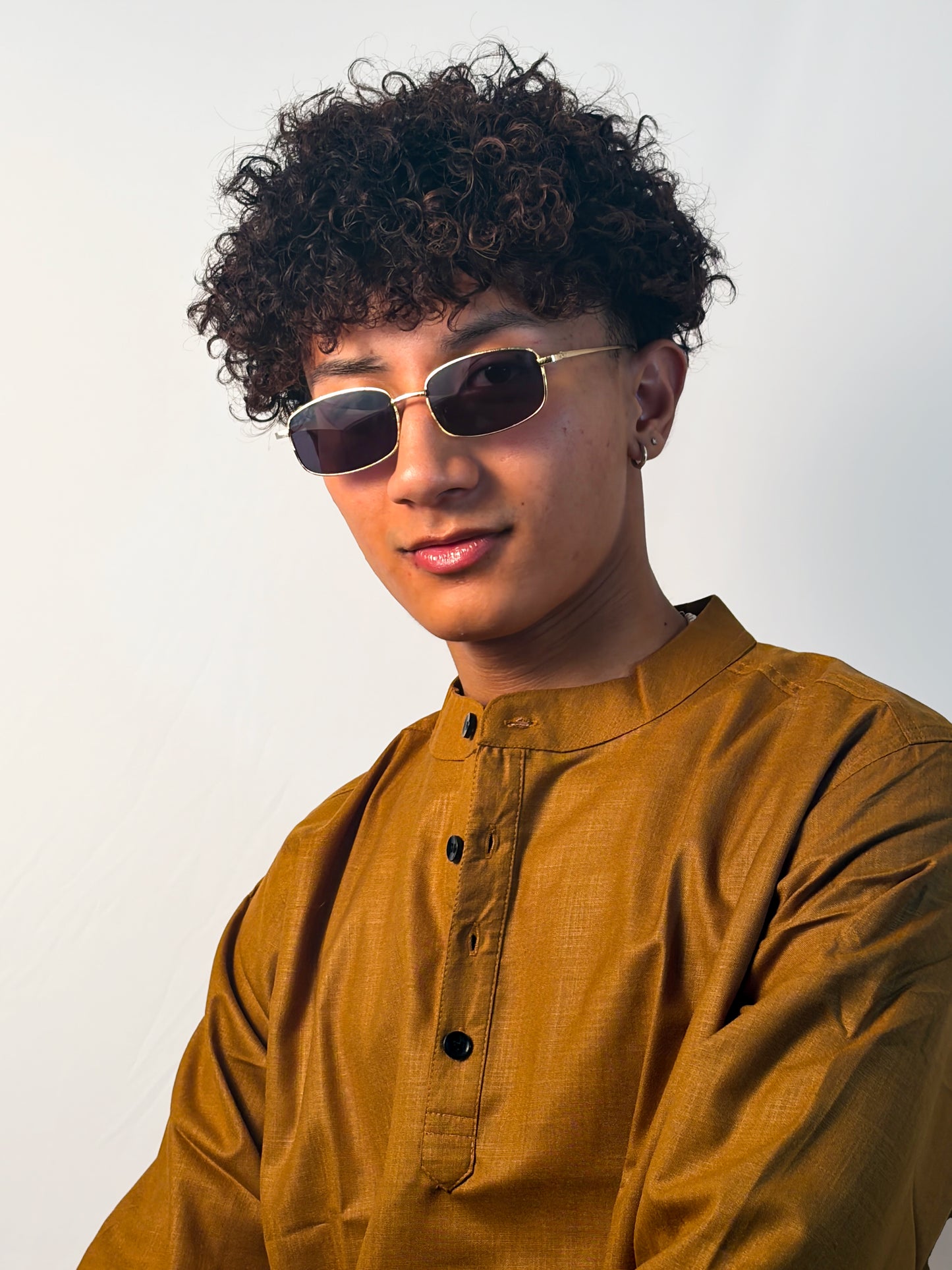 Zafran | Golden Yellow Grey Men’s Kurta