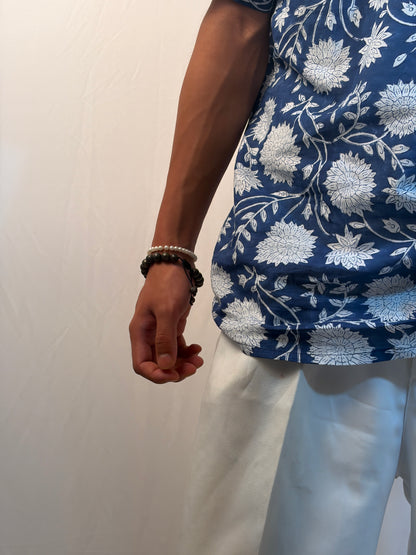 Indigo | Block Printed Men’s Jodhpuri Kurta