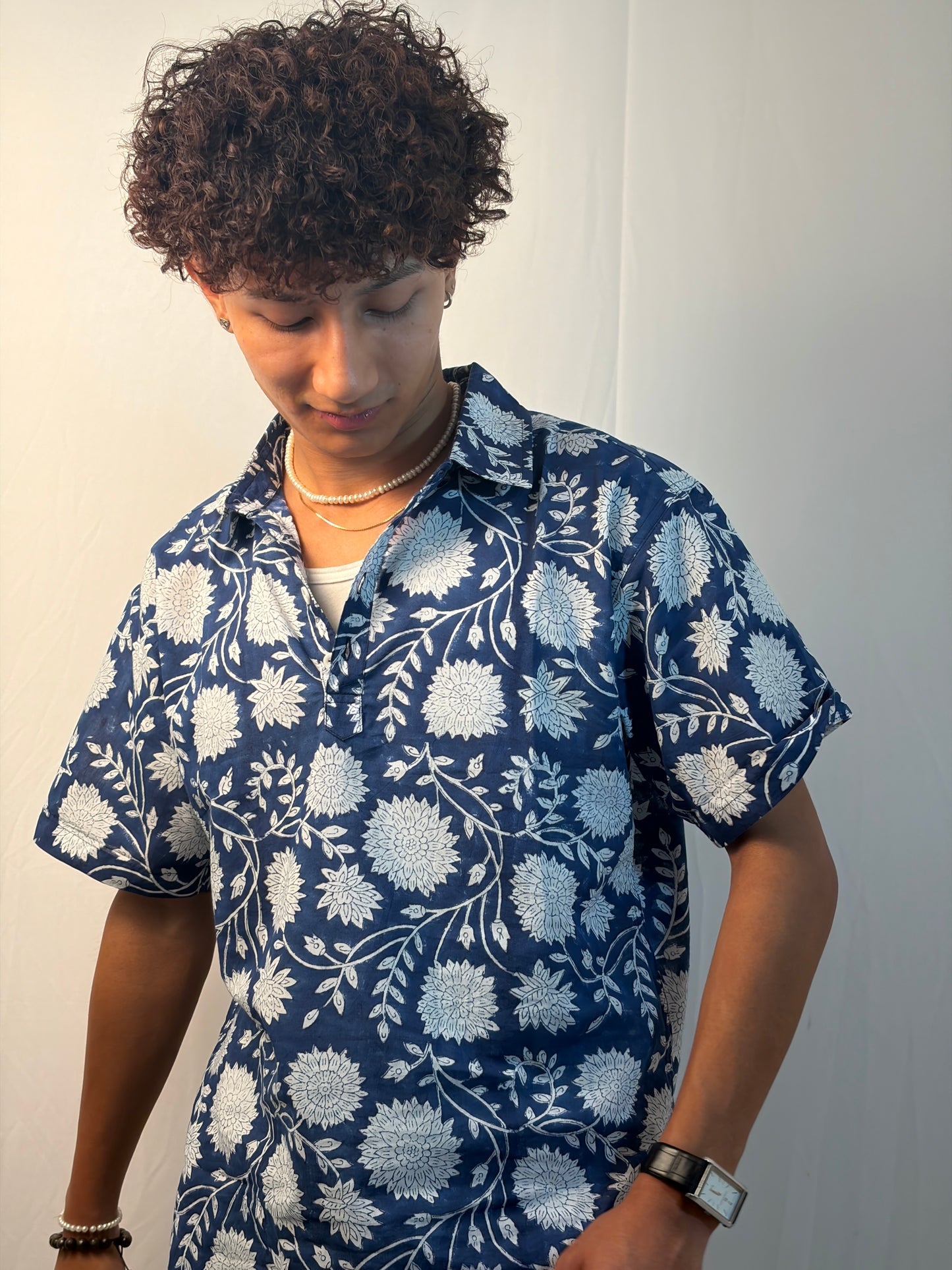 Indigo | Block Printed Men’s Jodhpuri Kurta