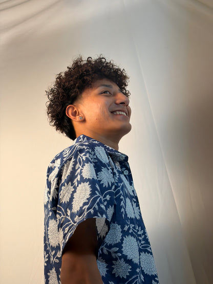 Indigo | Block Printed Men’s Jodhpuri Kurta