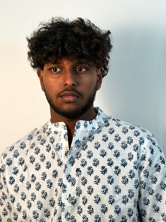 Naina | Hand Block Printed Men’s Jodhpuri Kurta
