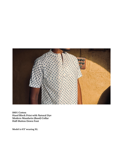 Heer | Hand Block Printed Men’s Jodhpuri Kurta