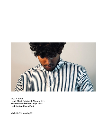 Stripes | Hand Block Printed Men’s Jodhpuri Kurta