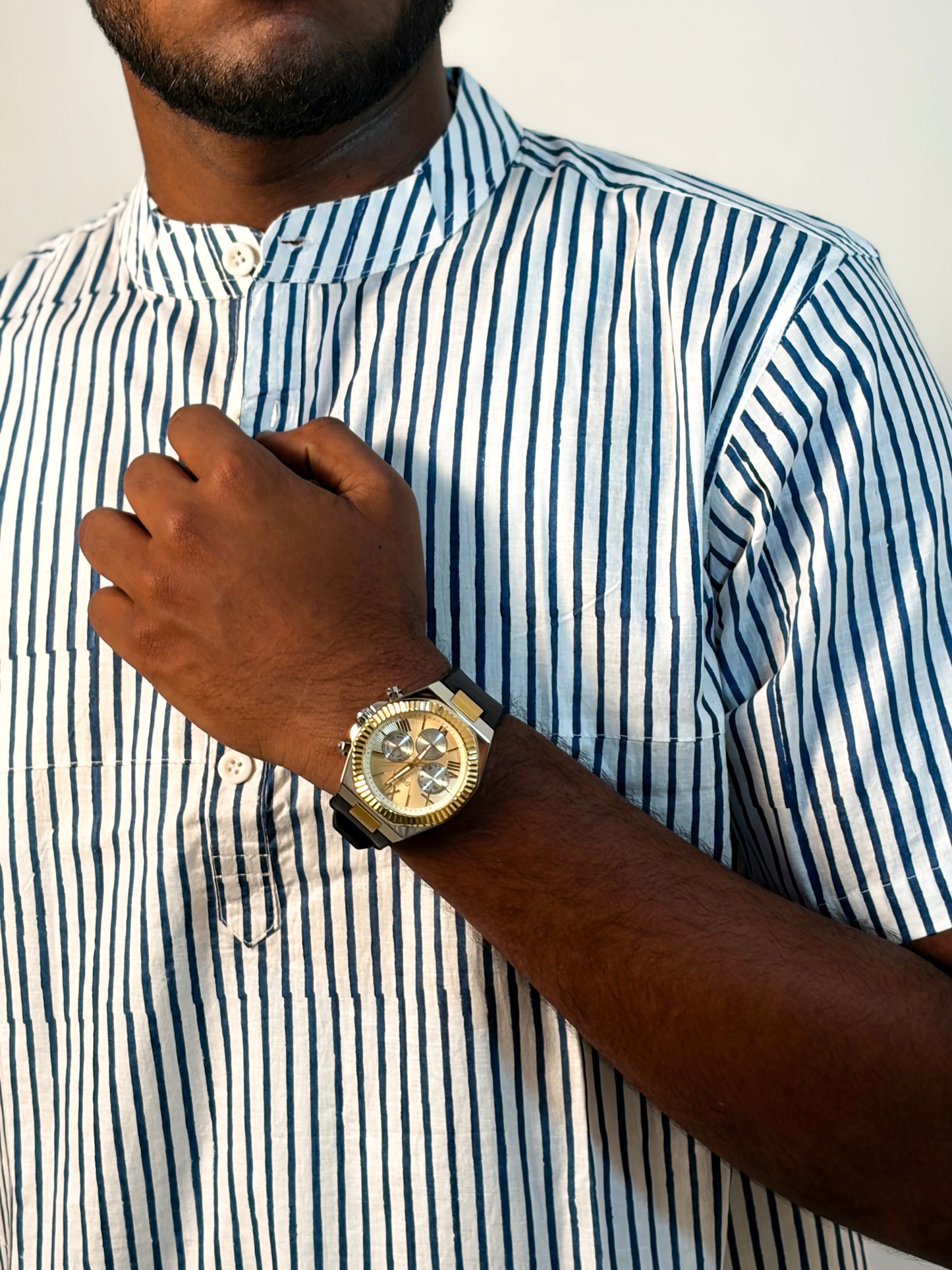 Stripes | Hand Block Printed Men’s Jodhpuri Kurta