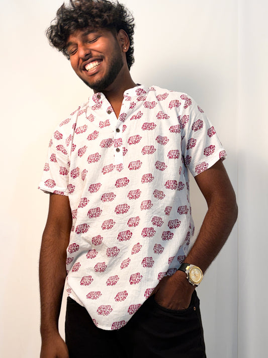 Elephanta | Hand Block Printed Men’s Jodhpuri Kurta