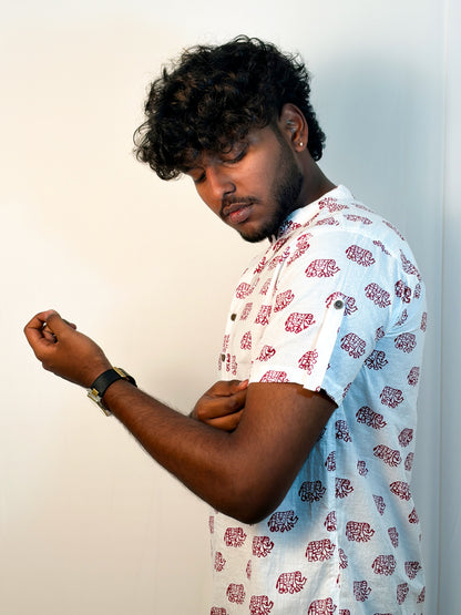 Elephanta | Hand Block Printed Men’s Jodhpuri Kurta