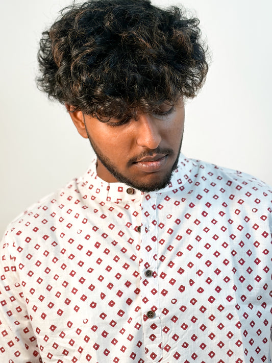 Heer | Hand Block Printed Men’s Jodhpuri Kurta