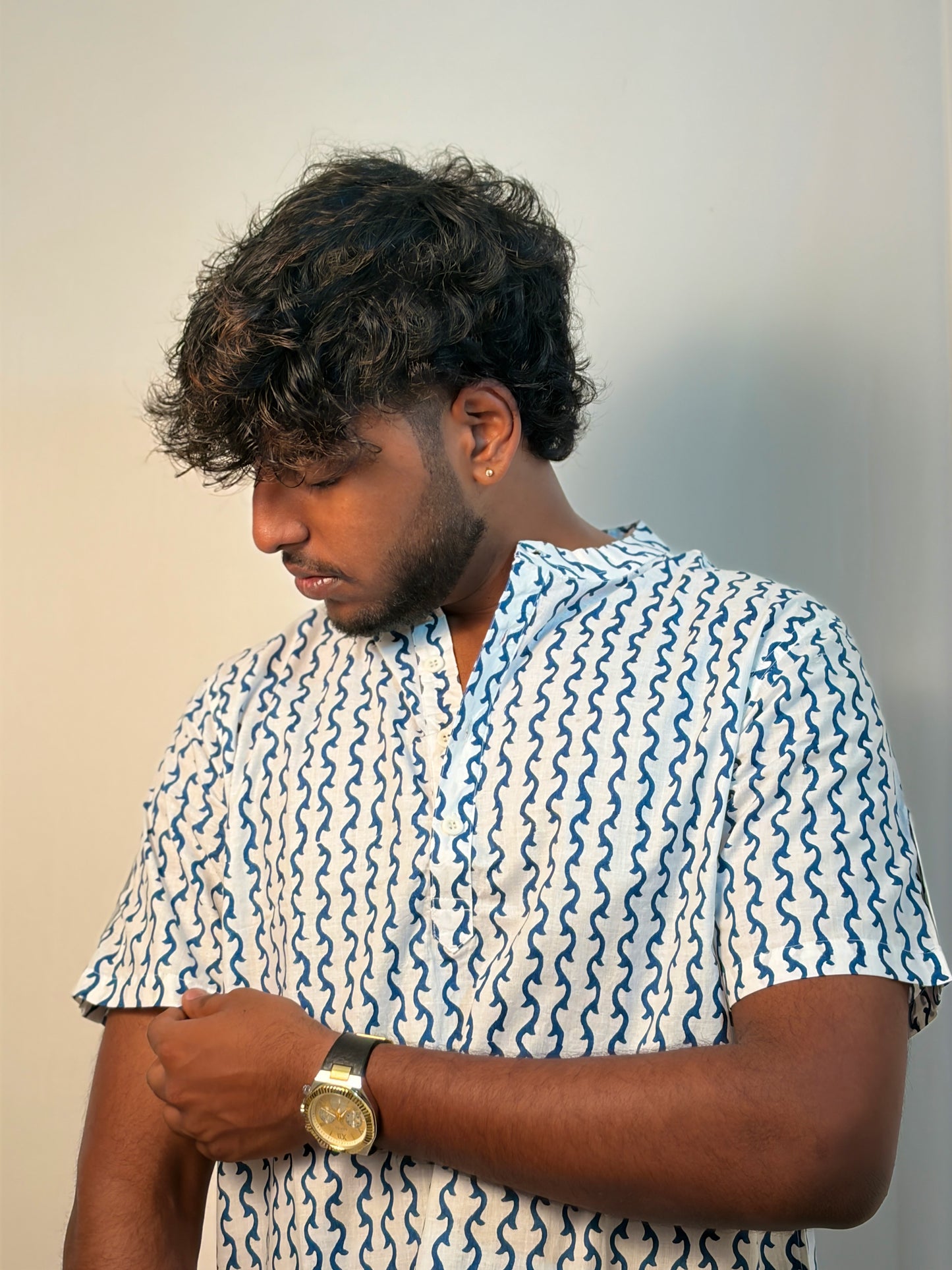 VID | Hand Block Printed Men’s Jodhpuri Kurta