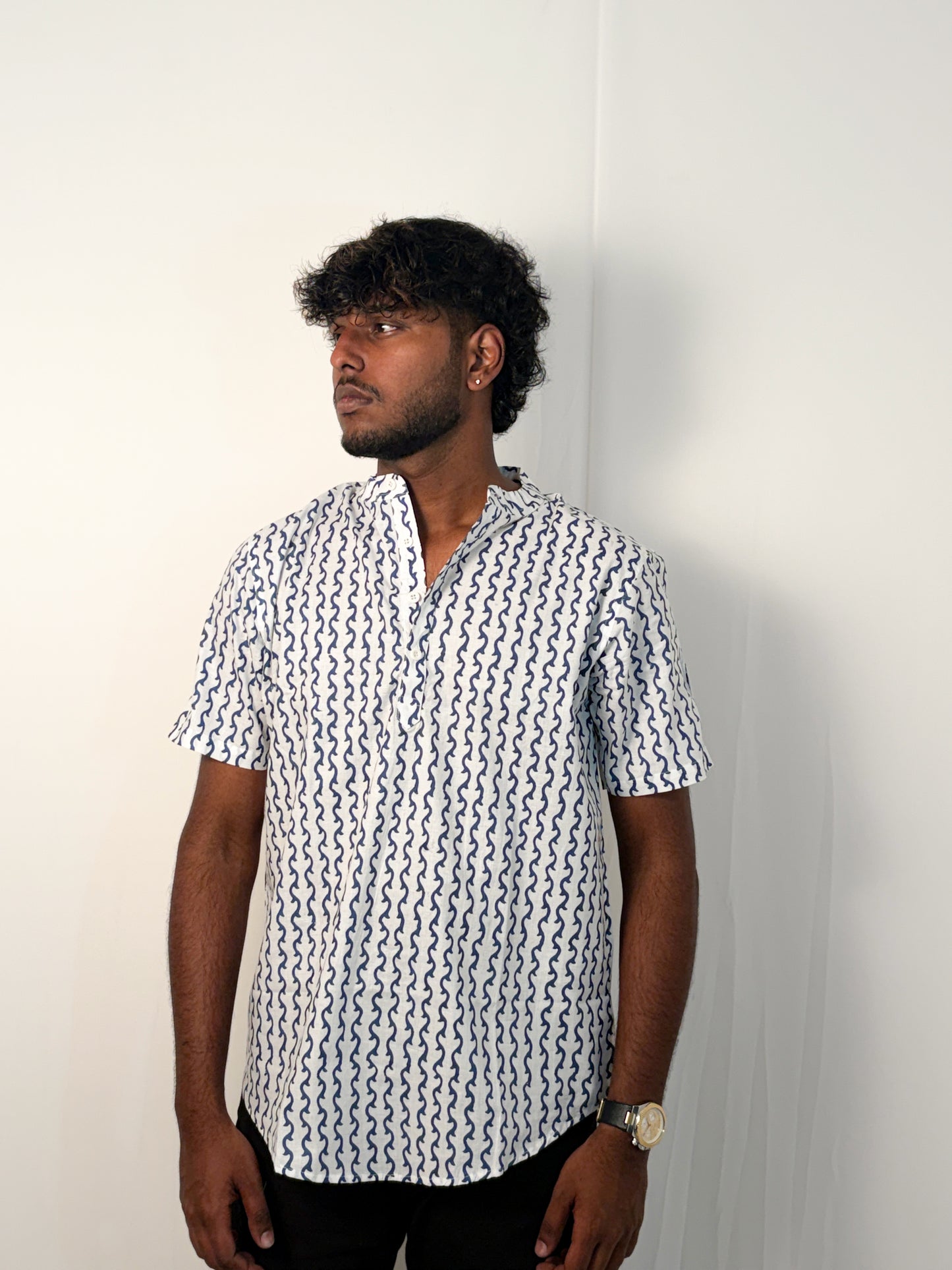 VID | Hand Block Printed Men’s Jodhpuri Kurta